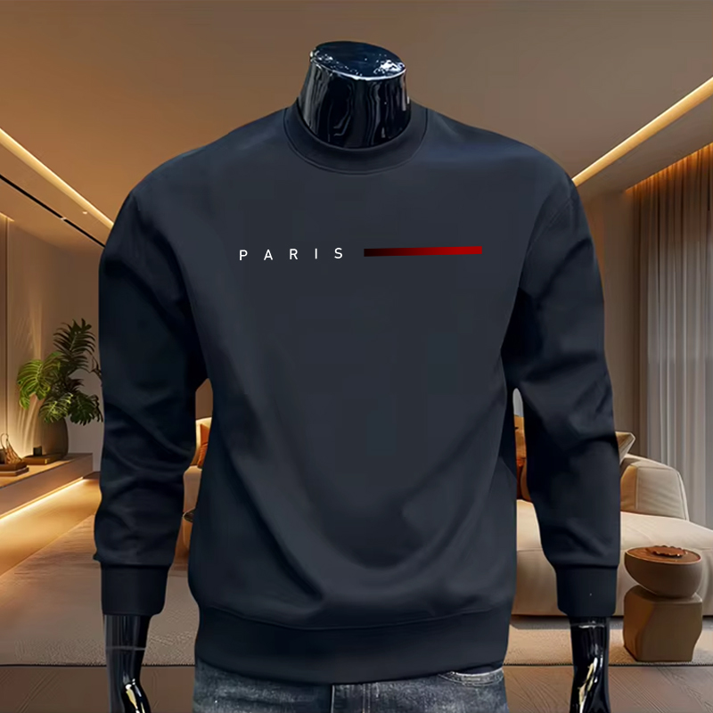 Street Fashion In Paris - Paris Casual Fashion Men's O-Neck Hoodies