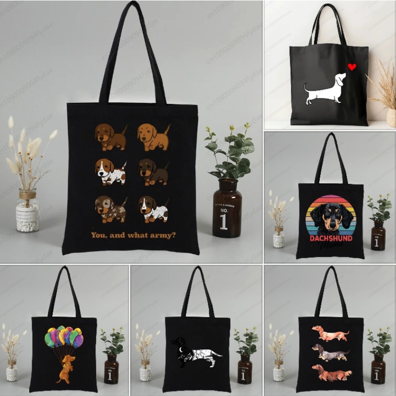 Tote Bag Canvas Print - Dachshund Teckel Cute Dog Canvas Tote