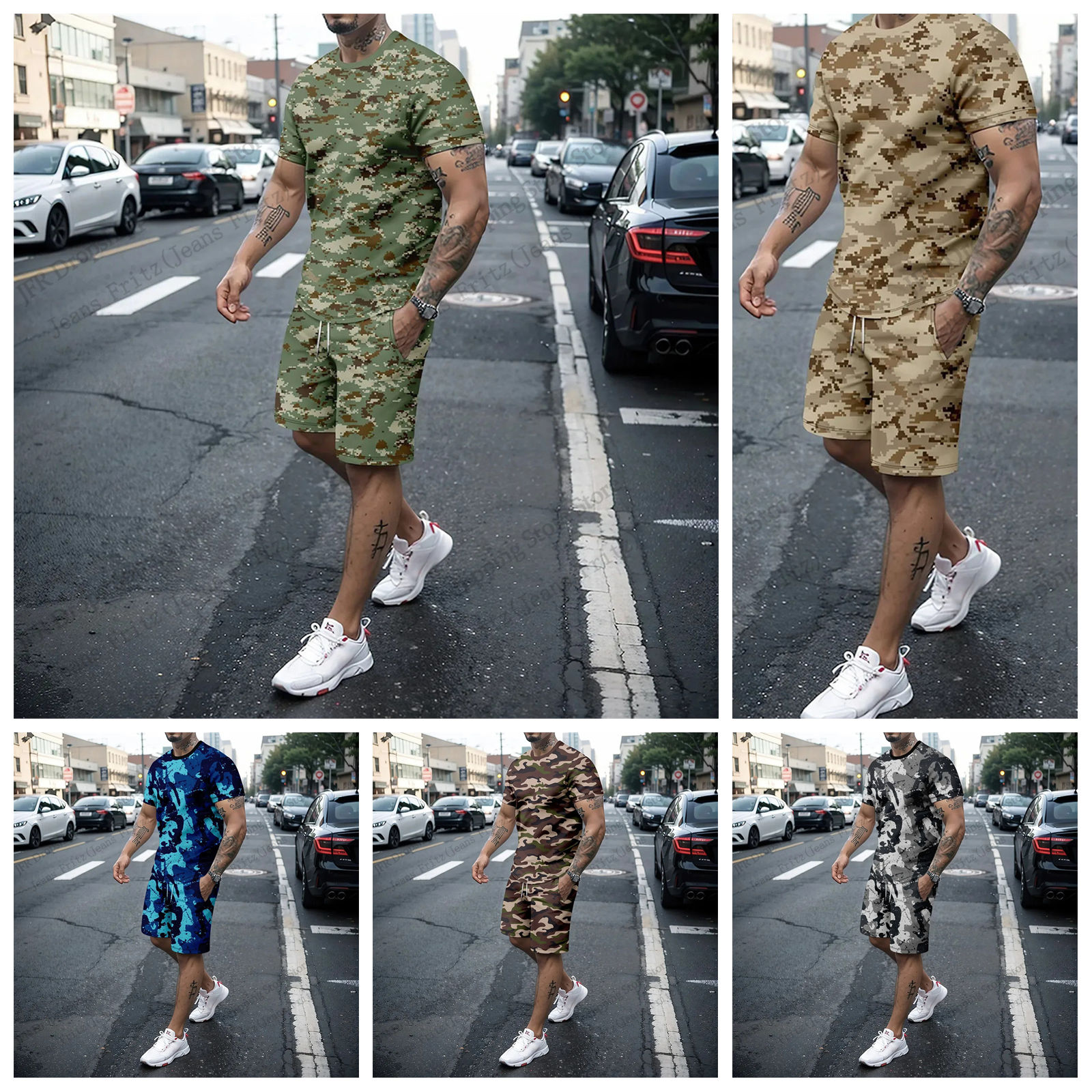 Camo Pattern Set - New Camo Camouflage 3d Print T-shirt