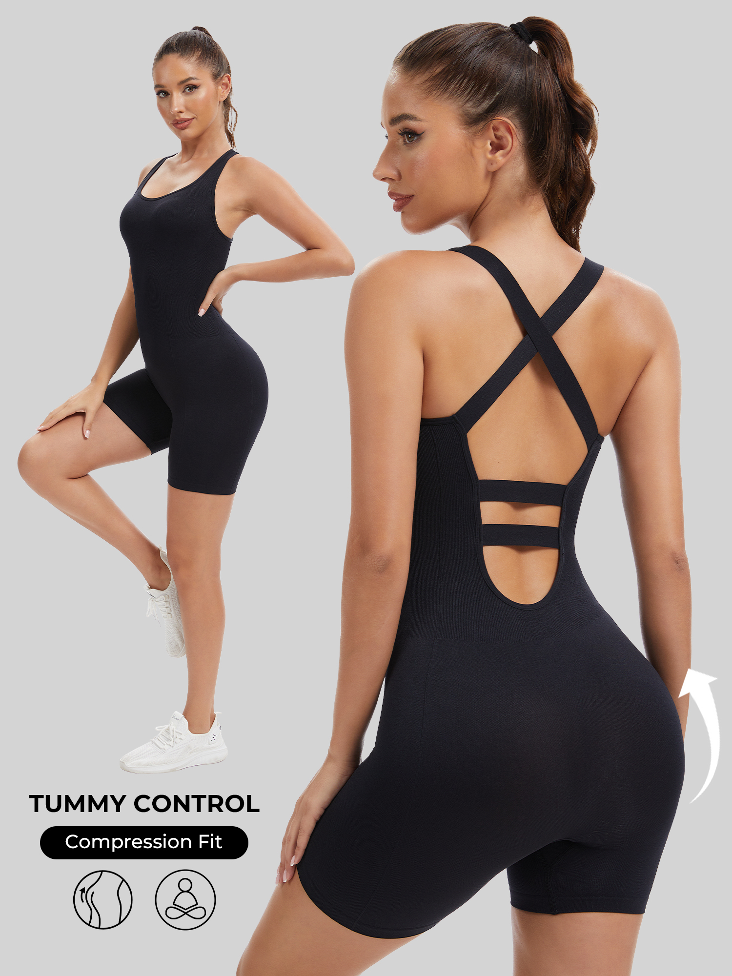 Street Fashion Blog - Knit Booty Lifting Bodysuit, Quick-Dry Running