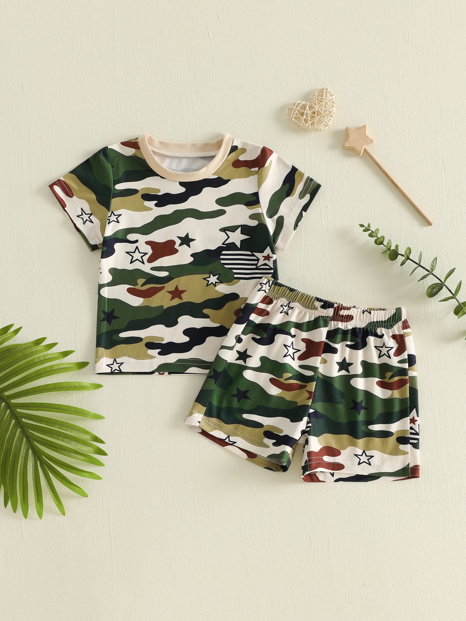 Camo Pattern Set - Adorable Infant Boys Stylish Camo Star