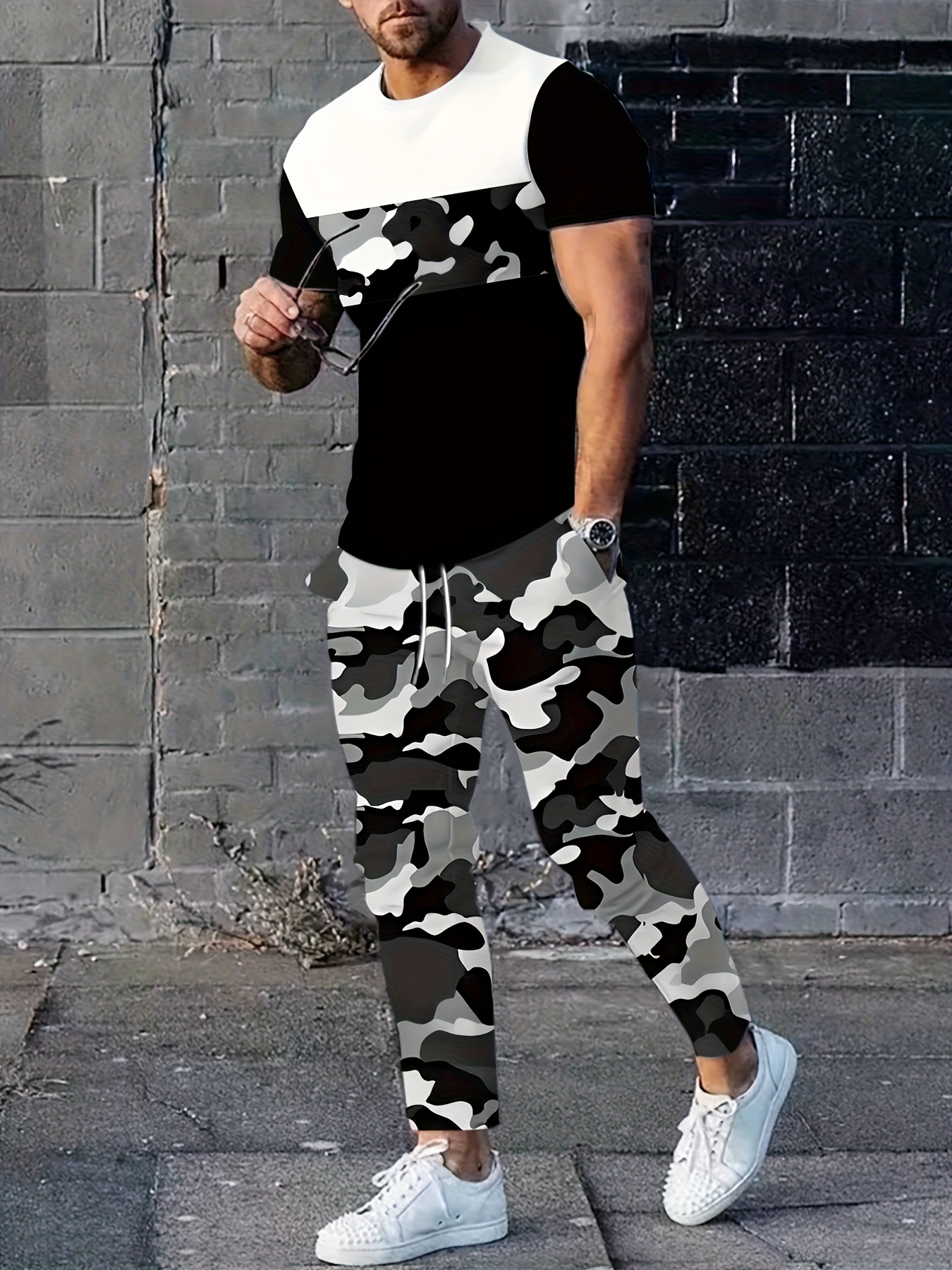 Camo Pattern Set - 2026 Summer New Men's Short-Sleeved Long