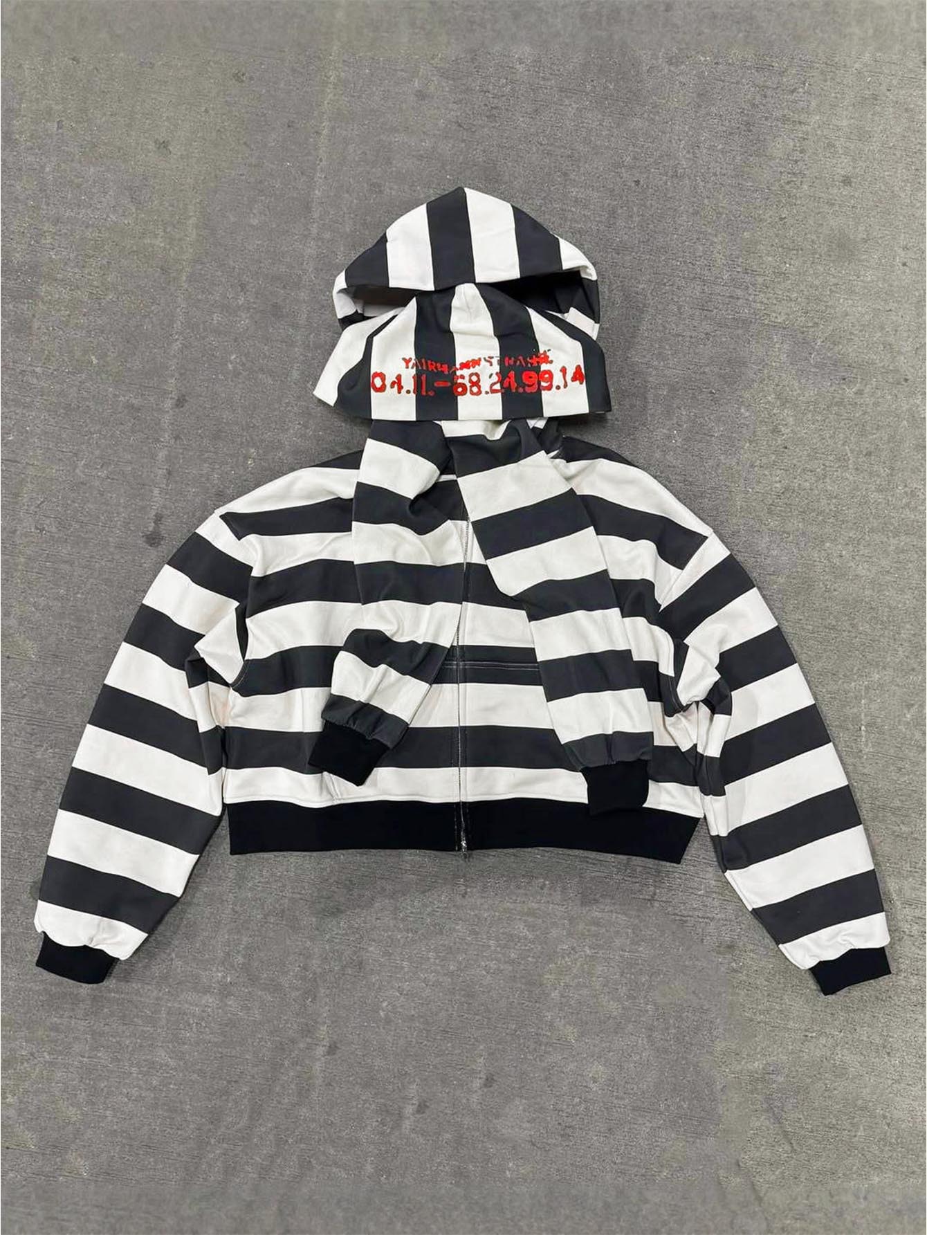 Street Fashion Zip Up Hoodie - American Retro Street Hip-hop Trend Double