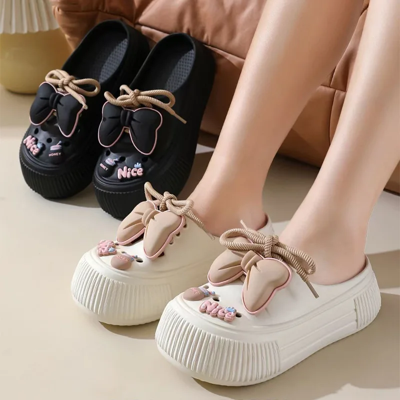 Street Fashion Girl - Women Fashion Clogs DIY Cute Bowknot
