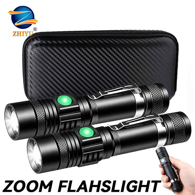Street Fashion Blog - T6 LED Rechargeable Flashlight,18650 Zoomable Torch,