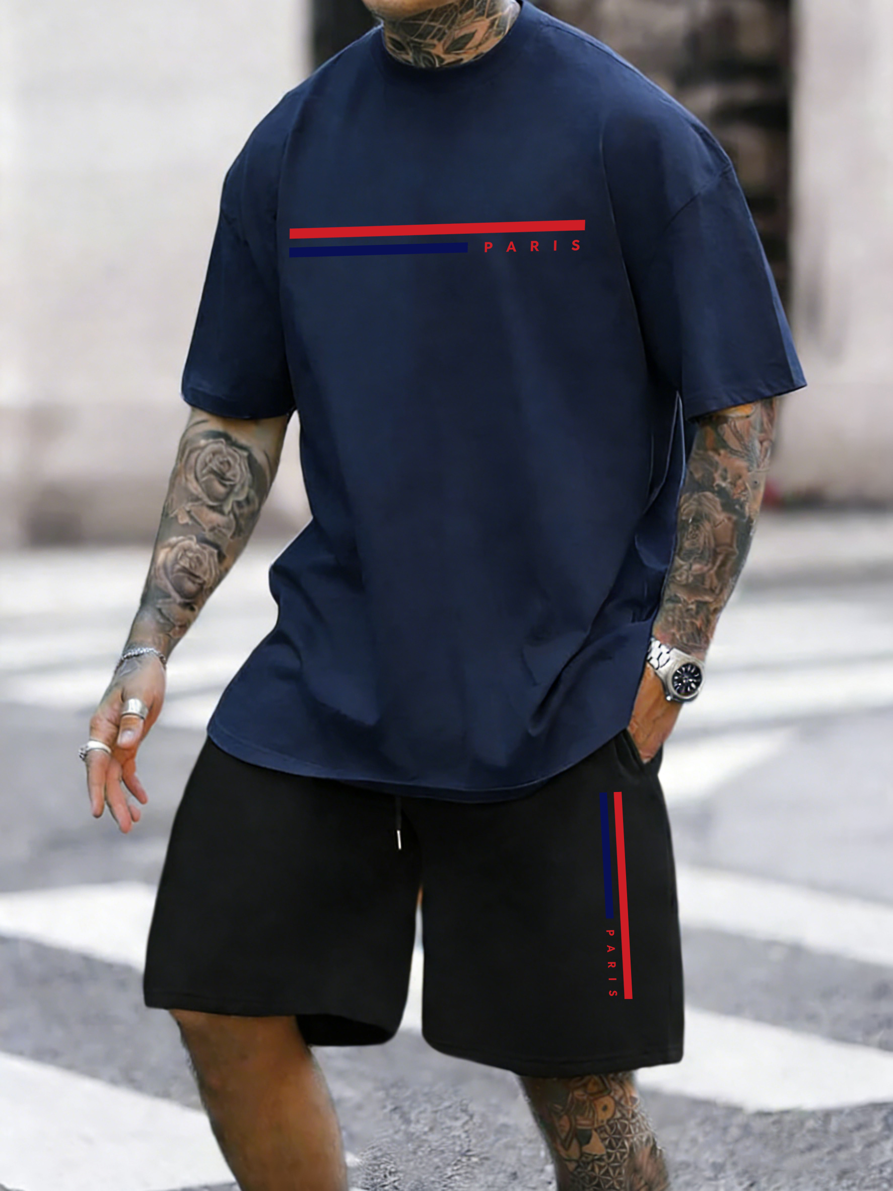 Street Fashion In Paris - Paris Line Simple Pattern Summer Cotton
