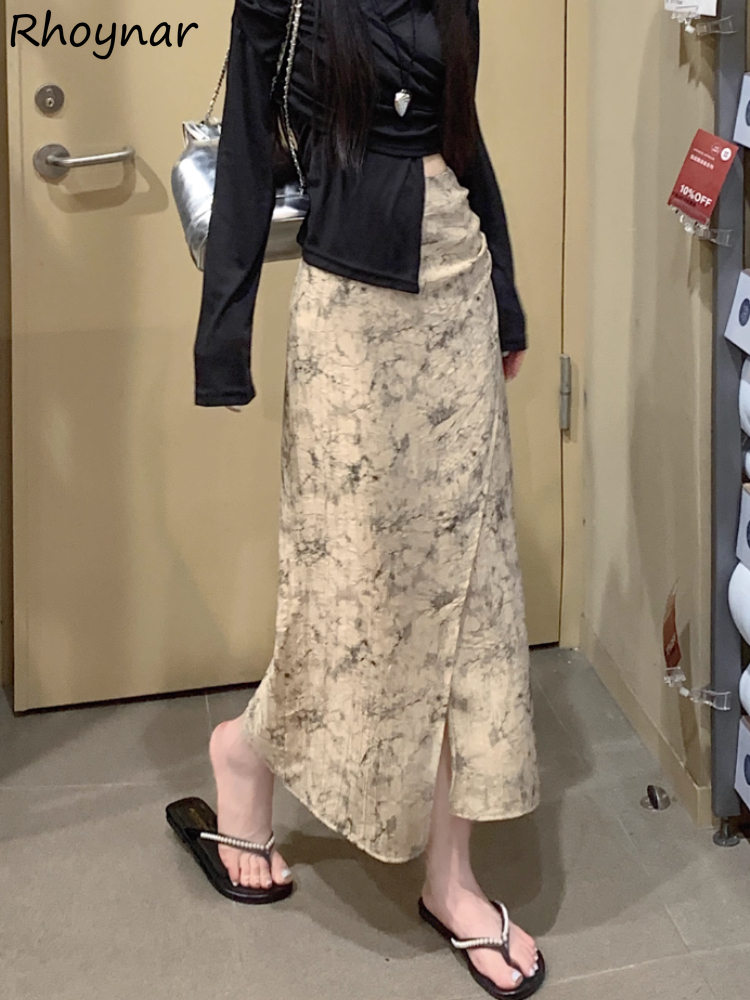 Street Fashion In Chinese - Print Skirts Women Vintage Summer Irregular