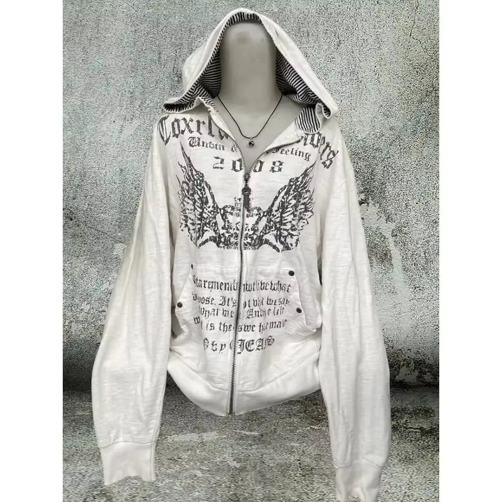 Grey Faux Fur Wool Double Zipp - Street Fashion Zip Up Hoodie บทวิจารณ์และราคา