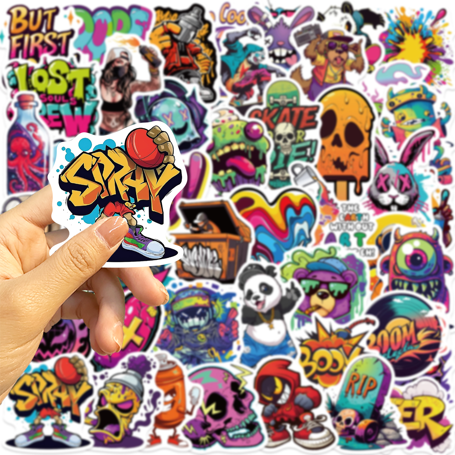 50pcs Fashion Personalized Str - Street Fashion Graffiti บทวิจารณ์และราคา