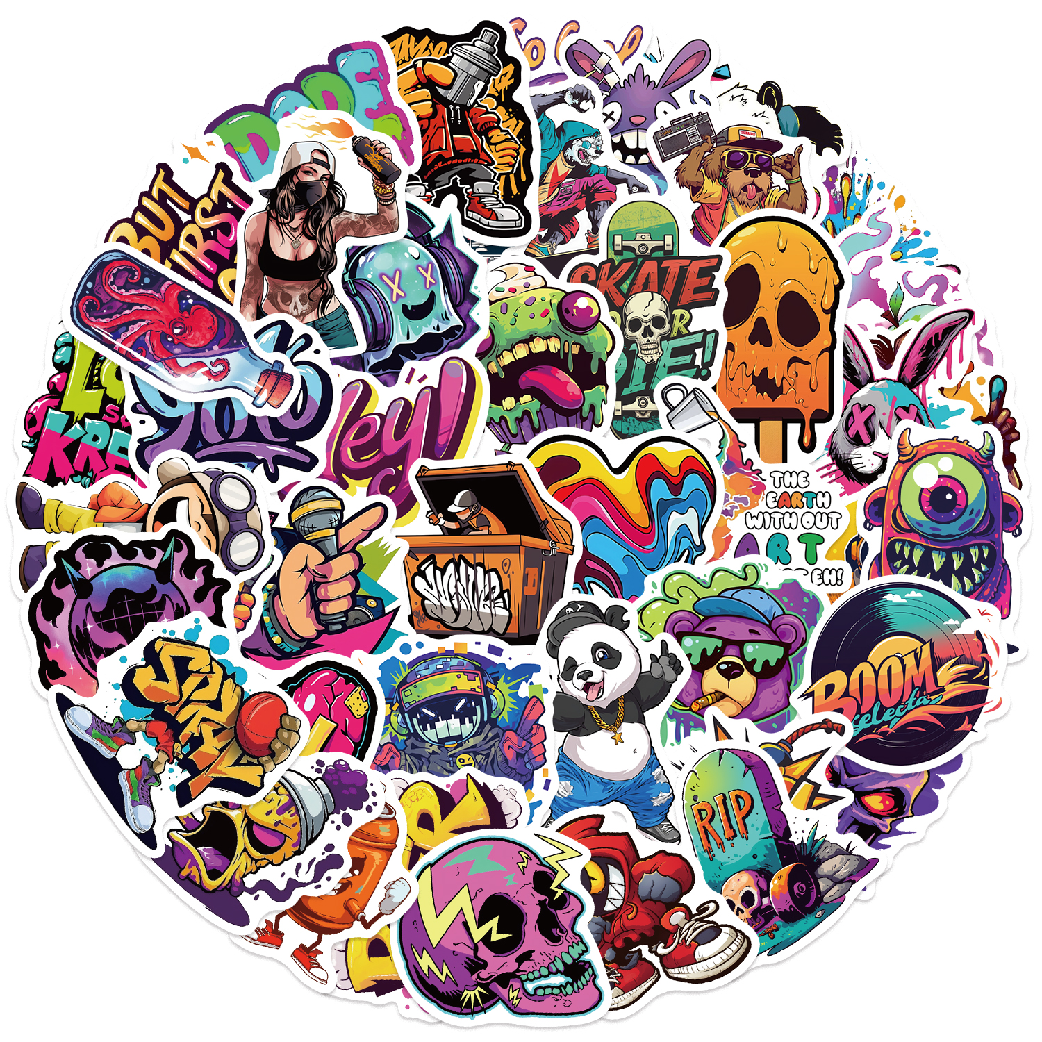 50pcs Fashion Personalized Str - Street Fashion Graffiti บทวิจารณ์และราคา