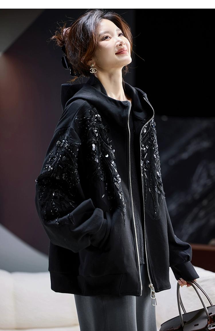 SuperAen Fashion Embroidered F - Street Fashion Zip Up Hoodie บทวิจารณ์และราคา