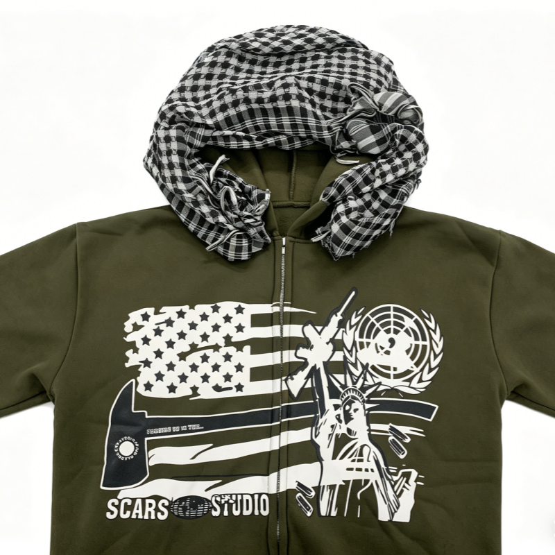 Cross border new zipper retro  - Street Fashion Zip Up Hoodie บทวิจารณ์และราคา
