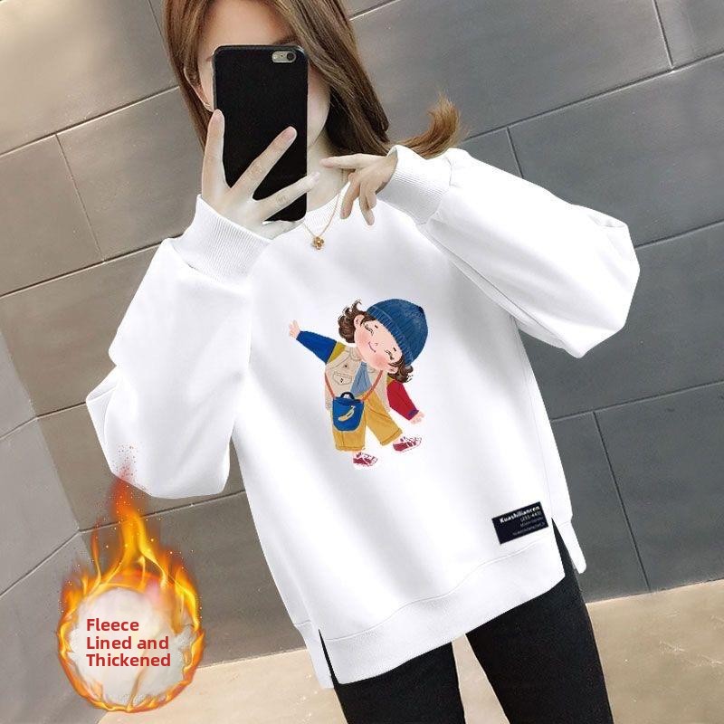 Thickened Fleece Oversize Loos - Oversized Crewneck Fleece บทวิจารณ์และราคา