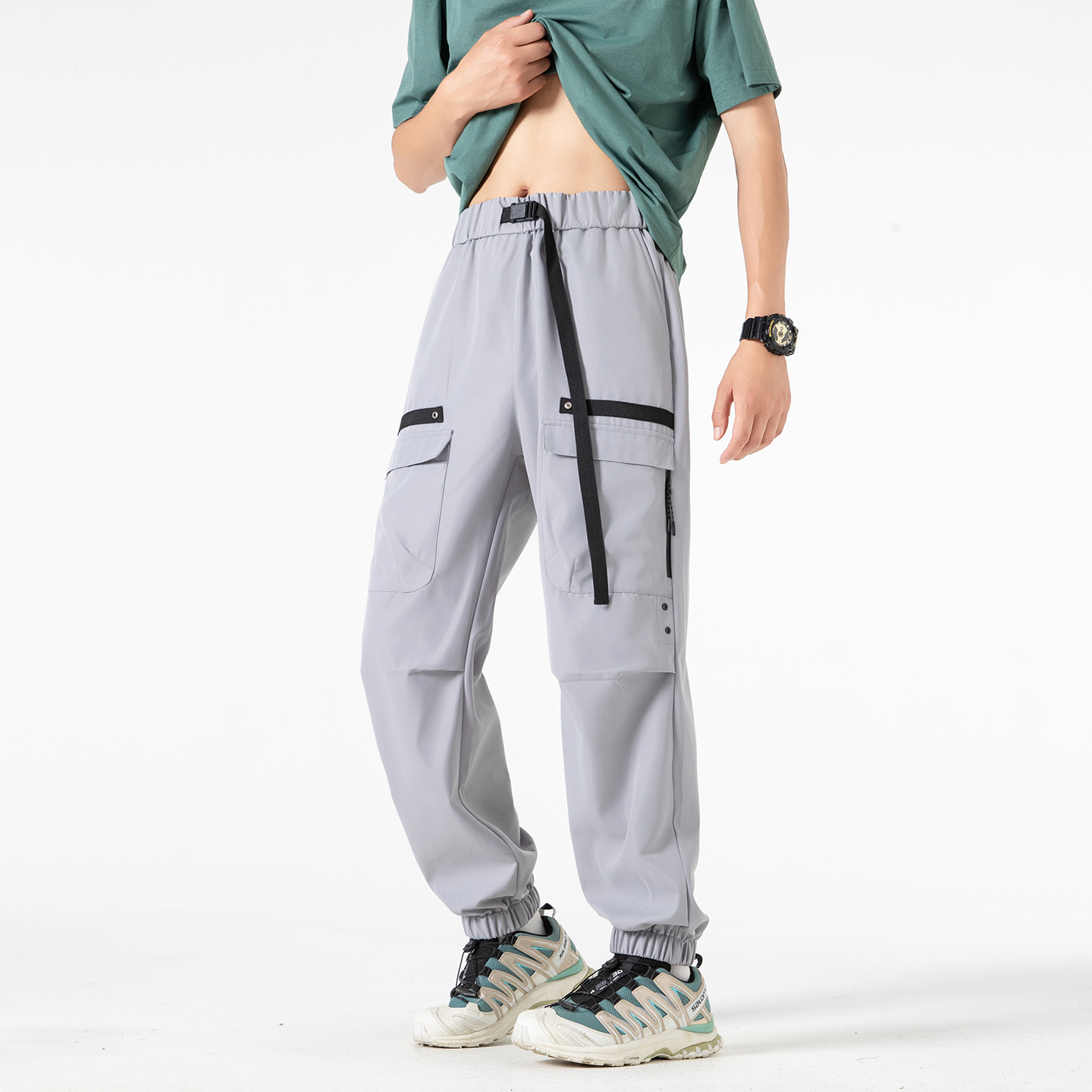 All Seasons Men's Cargo Pants  - Street Fashion Baggy บทวิจารณ์และราคา