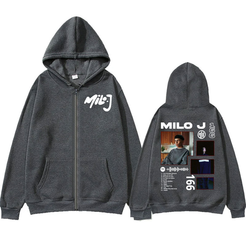 Rapper Milo J 166 Album Tour Z - Street Fashion Zip Up Hoodie บทวิจารณ์และราคา