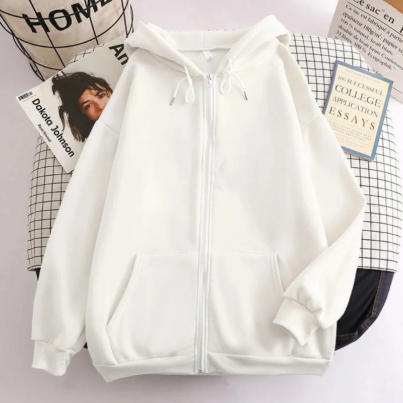 High Street Hoodie Men Solid C - Street Fashion Zip Up Hoodie บทวิจารณ์และราคา