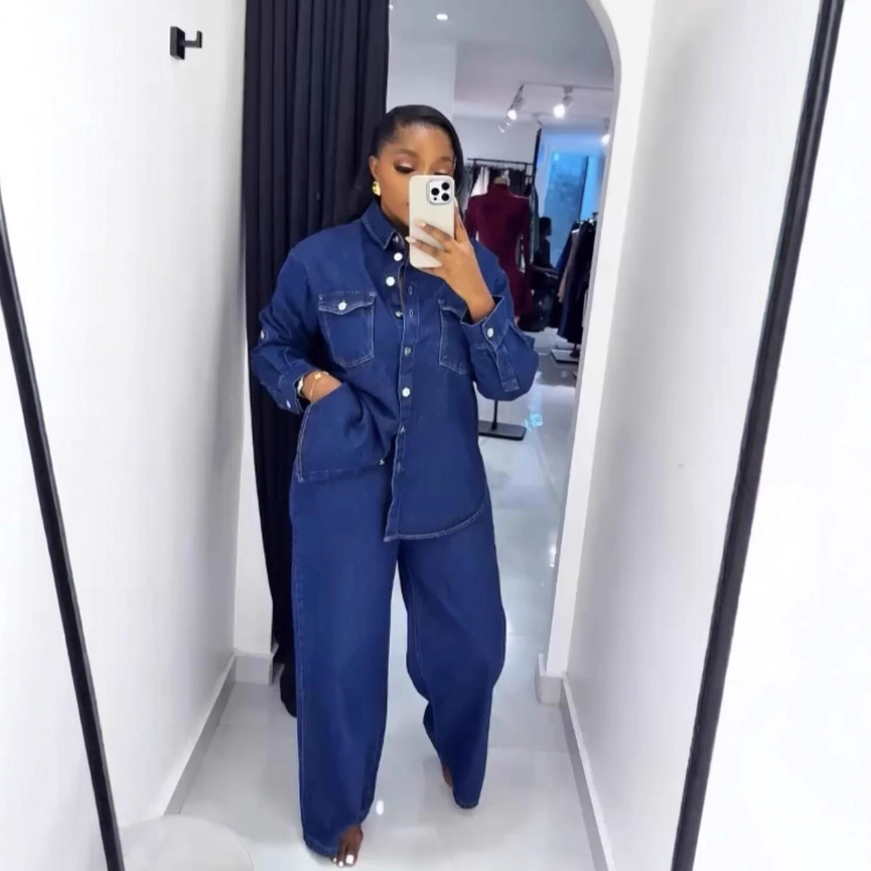Jeans 2 Piece Sets Women Denim - Street Fashion Jeans Women บทวิจารณ์และราคา
