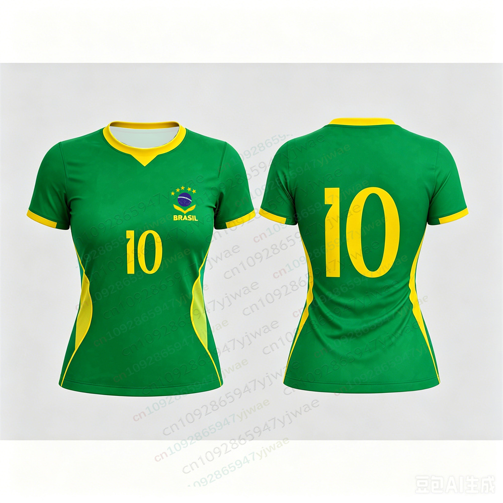 Brazil Yellow Football Shirt F - Street Fashion Brazil บทวิจารณ์และราคา