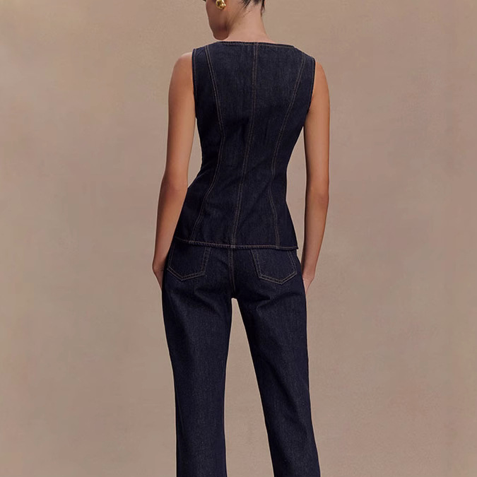 Summer Denim Pant Sets Women 2 - Street Fashion Jeans Women บทวิจารณ์และราคา