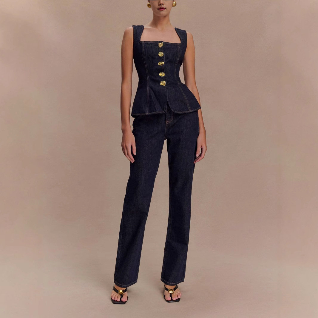 Summer Denim Pant Sets Women 2 - Street Fashion Jeans Women บทวิจารณ์และราคา