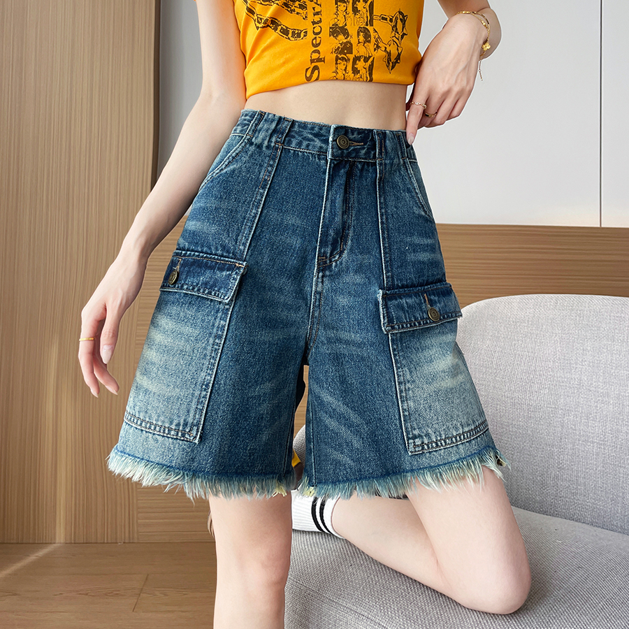 Women's Shorts Jorts High Wais - Cargo Pant Wide บทวิจารณ์และราคา