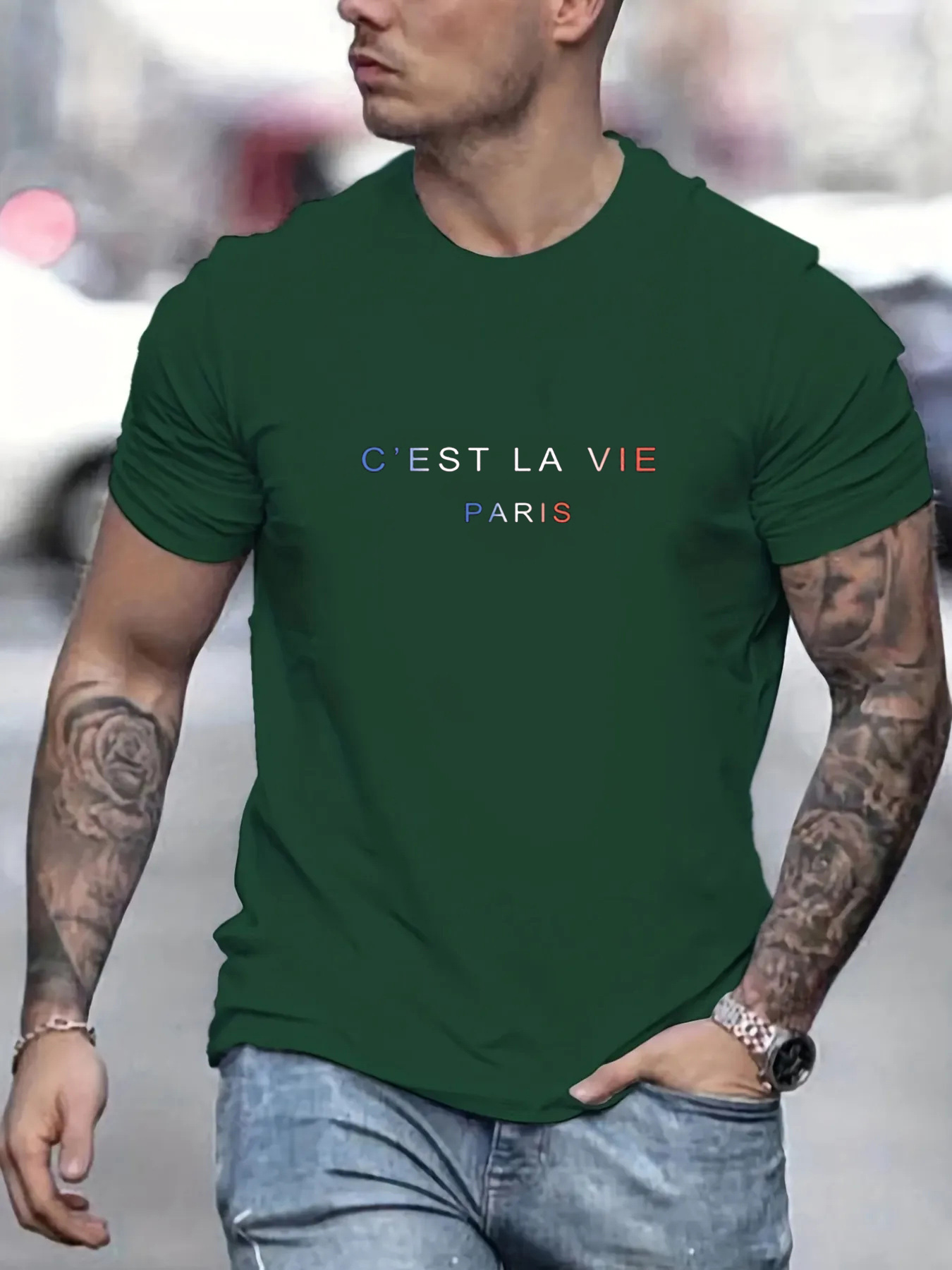 Men's summer 100% pure cotton  - Street Fashion In Paris บทวิจารณ์และราคา