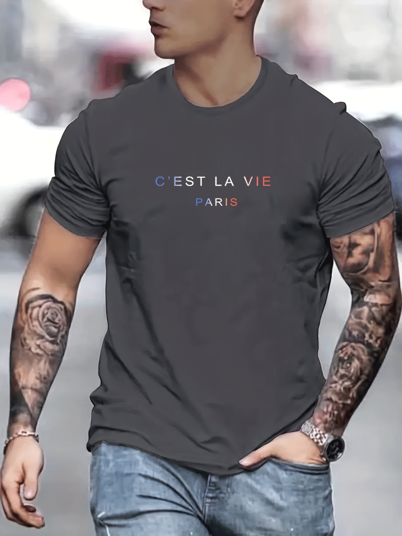 Men's summer 100% pure cotton  - Street Fashion In Paris บทวิจารณ์และราคา