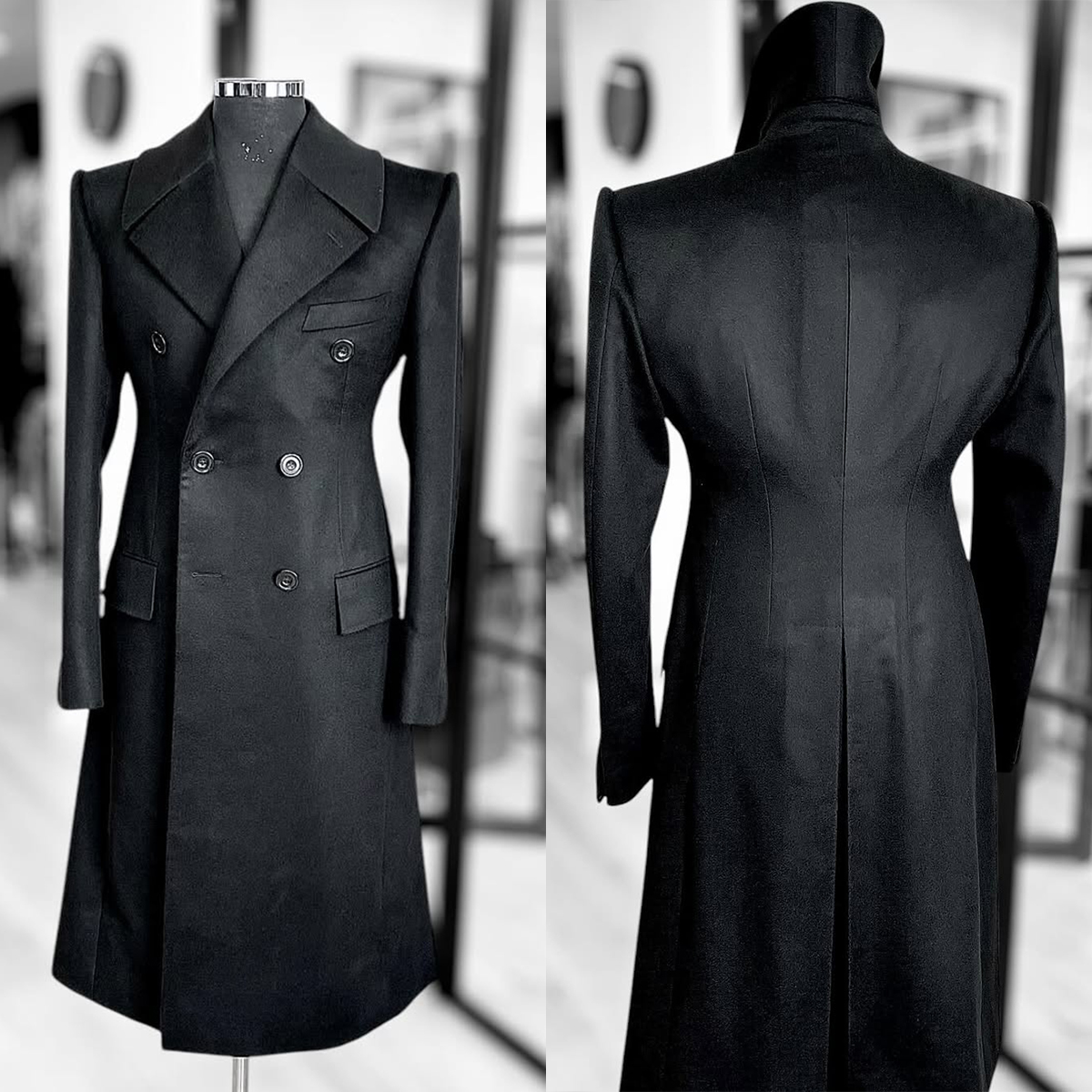 Fashion Woolen Blend Coat Men  - Street Fashion Shanghai บทวิจารณ์และราคา