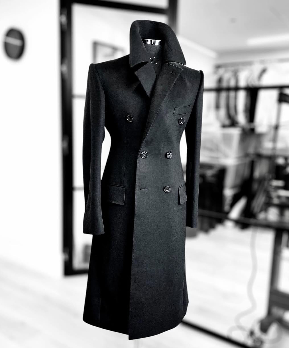 Fashion Woolen Blend Coat Men  - Street Fashion Shanghai บทวิจารณ์และราคา