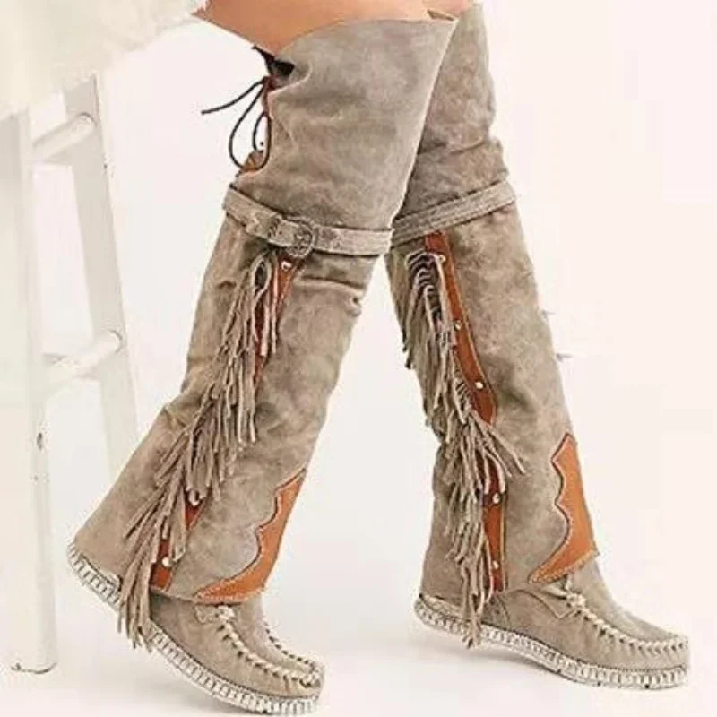 Fashion Bohemia Knee-length Wo - Street Fashion Girl บทวิจารณ์และราคา
