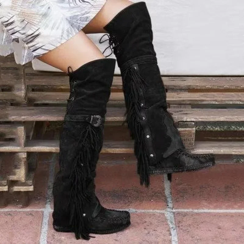 Fashion Bohemia Knee-length Wo - Street Fashion Girl บทวิจารณ์และราคา