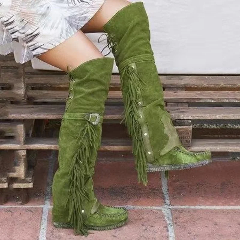 Fashion Bohemia Knee-length Wo - Street Fashion Girl บทวิจารณ์และราคา