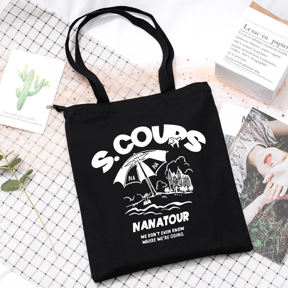 Summer Simple White Letter Pri - Tote Bag Canvas Print บทวิจารณ์และราคา