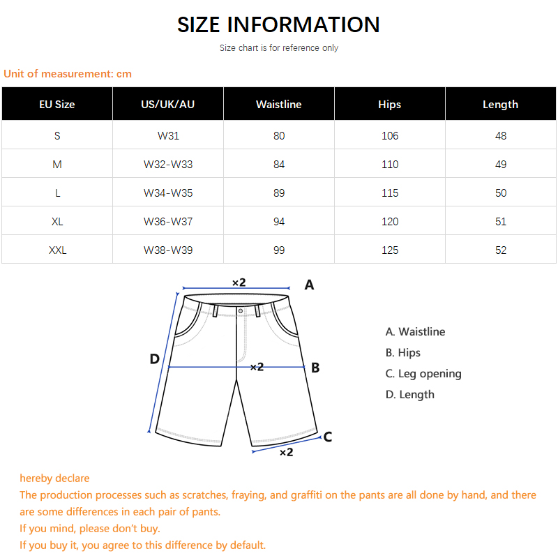 Hip-Hop Streetwear Men's Denim - Street Fashion Baggy บทวิจารณ์และราคา