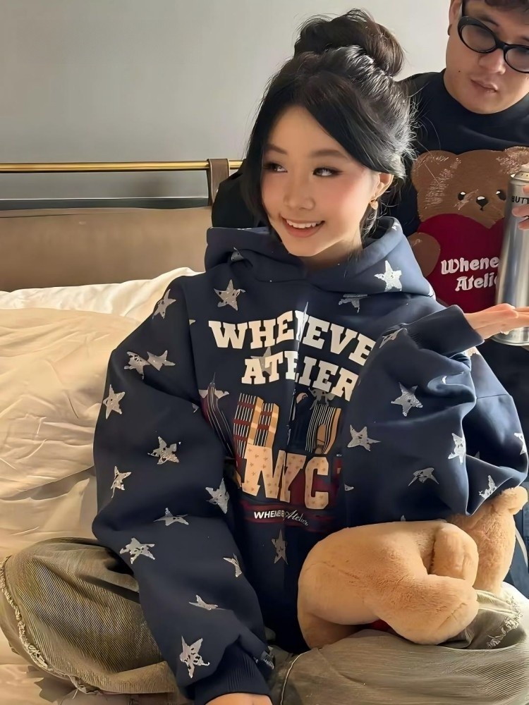 Women's Oversized Hoodie Sweat - Oversized Crewneck Fleece บทวิจารณ์และราคา