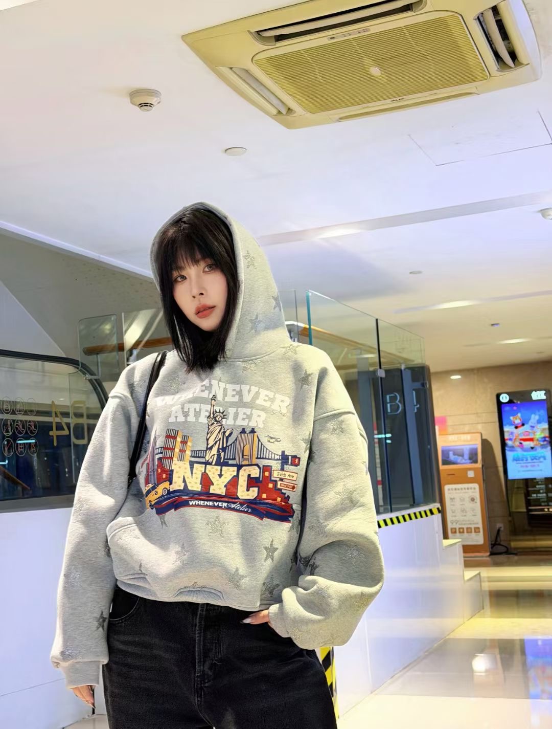 Women's Oversized Hoodie Sweat - Oversized Crewneck Fleece บทวิจารณ์และราคา