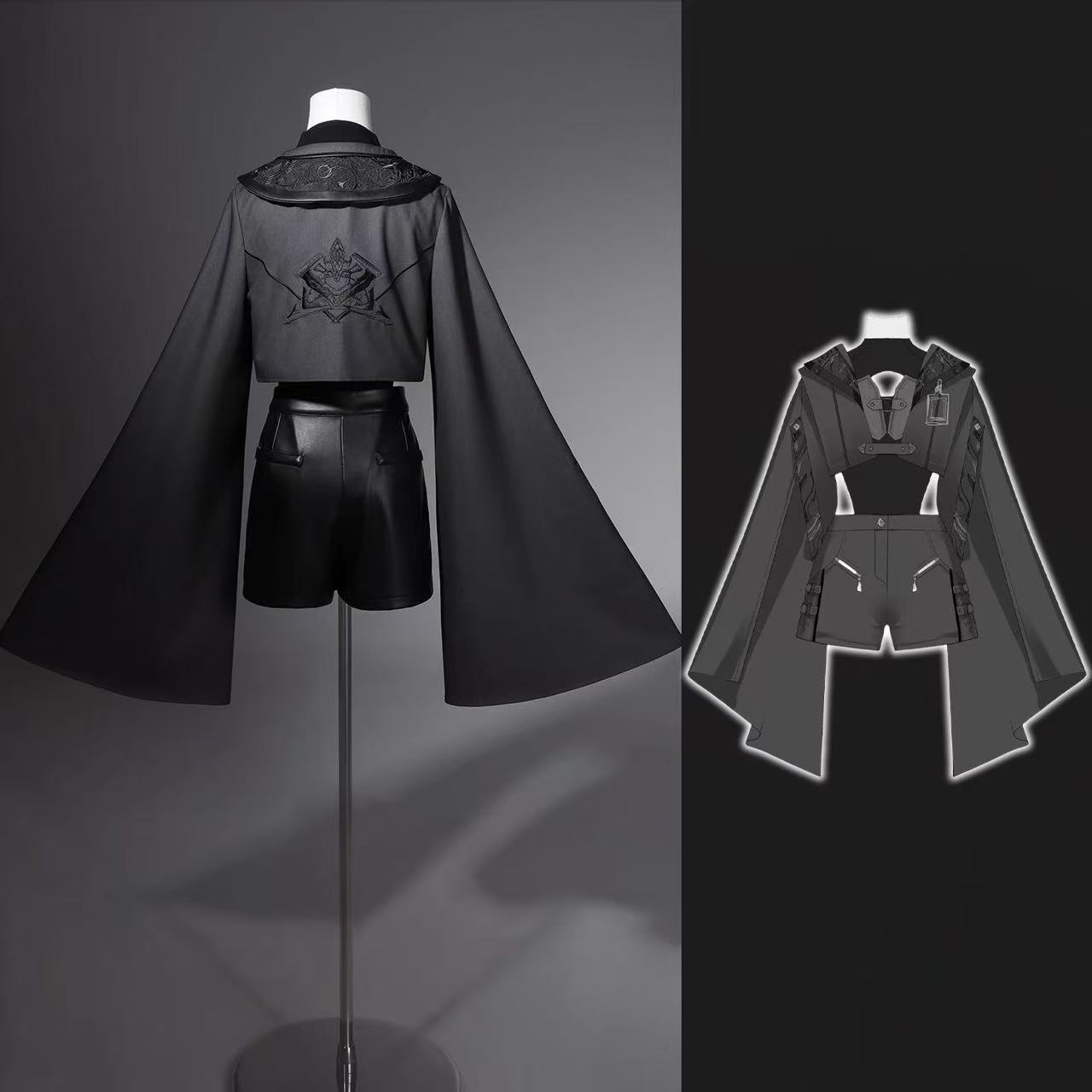 Dark Black Gothic Costume Wome - Street Fashion In Chinese บทวิจารณ์และราคา