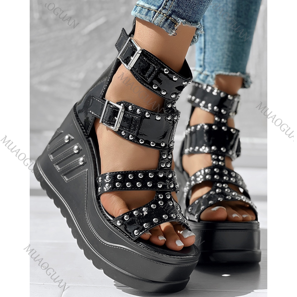 Fashion Women Peep Toe Black S - Street Fashion Ladies บทวิจารณ์และราคา