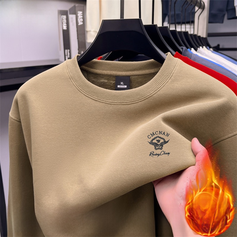 Thickened Fleece Long Sleeve C - Oversized Crewneck Fleece บทวิจารณ์และราคา