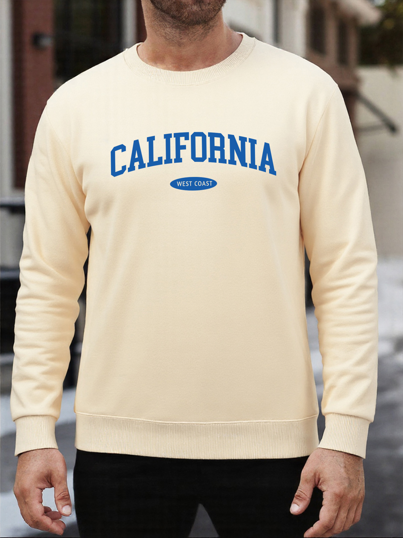 Califonia West Coast Design Pu - Oversized Crewneck Fleece บทวิจารณ์และราคา