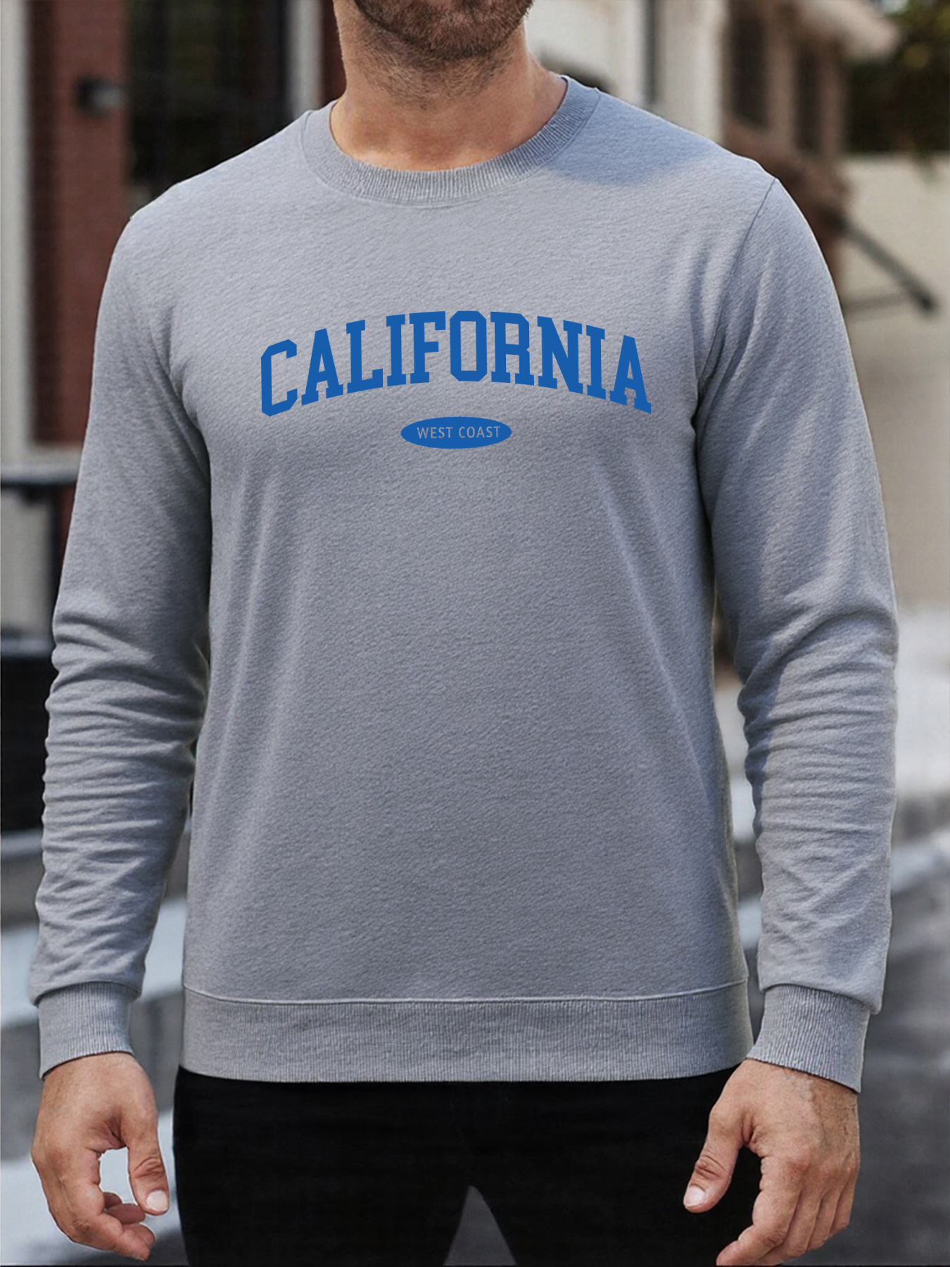 Califonia West Coast Design Pu - Oversized Crewneck Fleece บทวิจารณ์และราคา