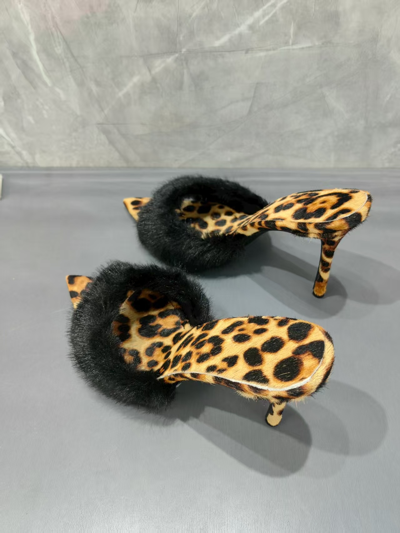 Leopard Print Fur Trim Women S - Street Fashion Ladies บทวิจารณ์และราคา