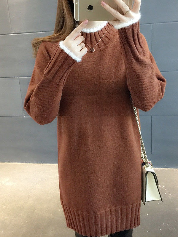 Women's Fleece Lined Oversized - Oversized Crewneck Fleece บทวิจารณ์และราคา