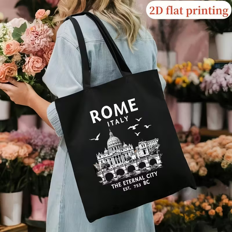 Vintage Rome Italy Canvas Tote - Tote Bag Canvas Print บทวิจารณ์และราคา
