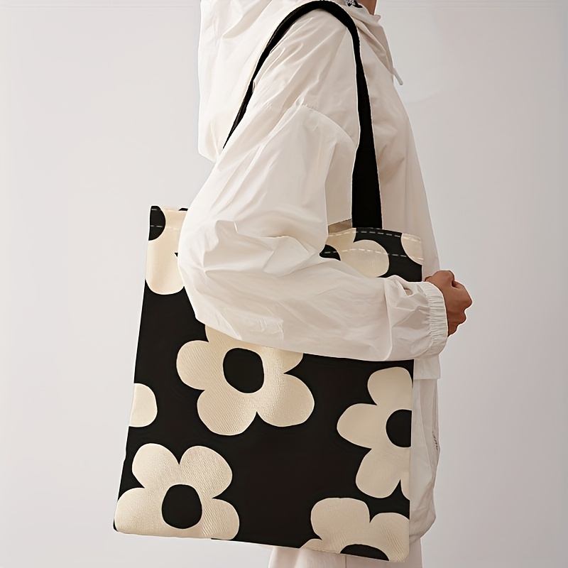 Yellow flower printed tote bag - Tote Bag Canvas Print บทวิจารณ์และราคา