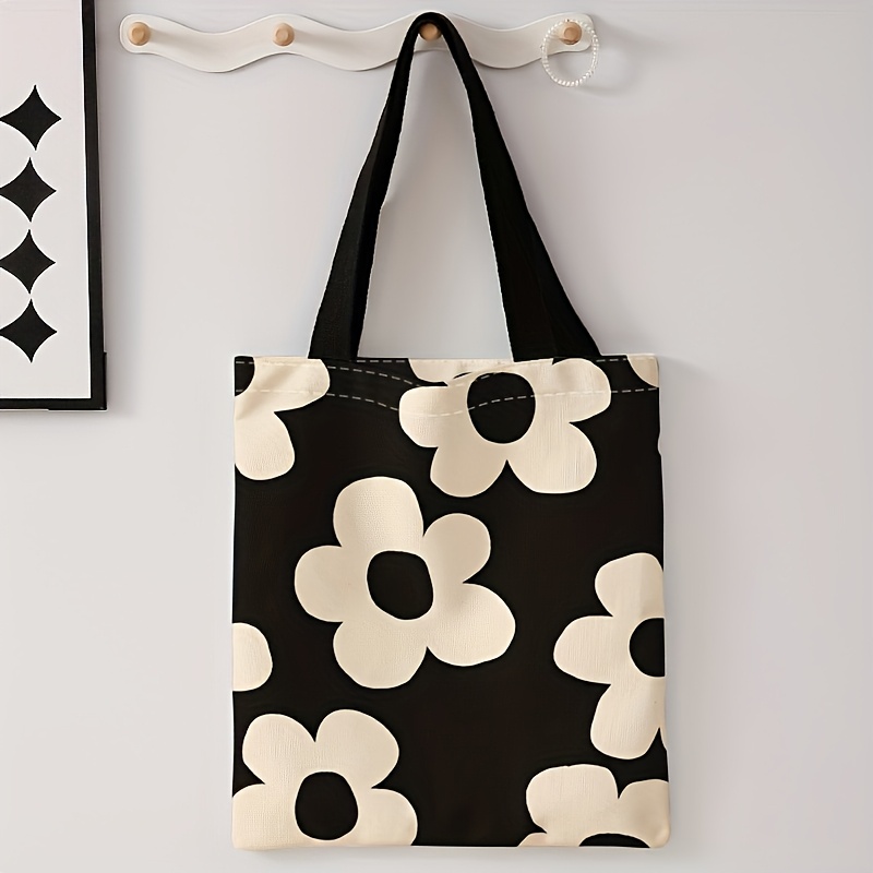 Yellow flower printed tote bag - Tote Bag Canvas Print บทวิจารณ์และราคา