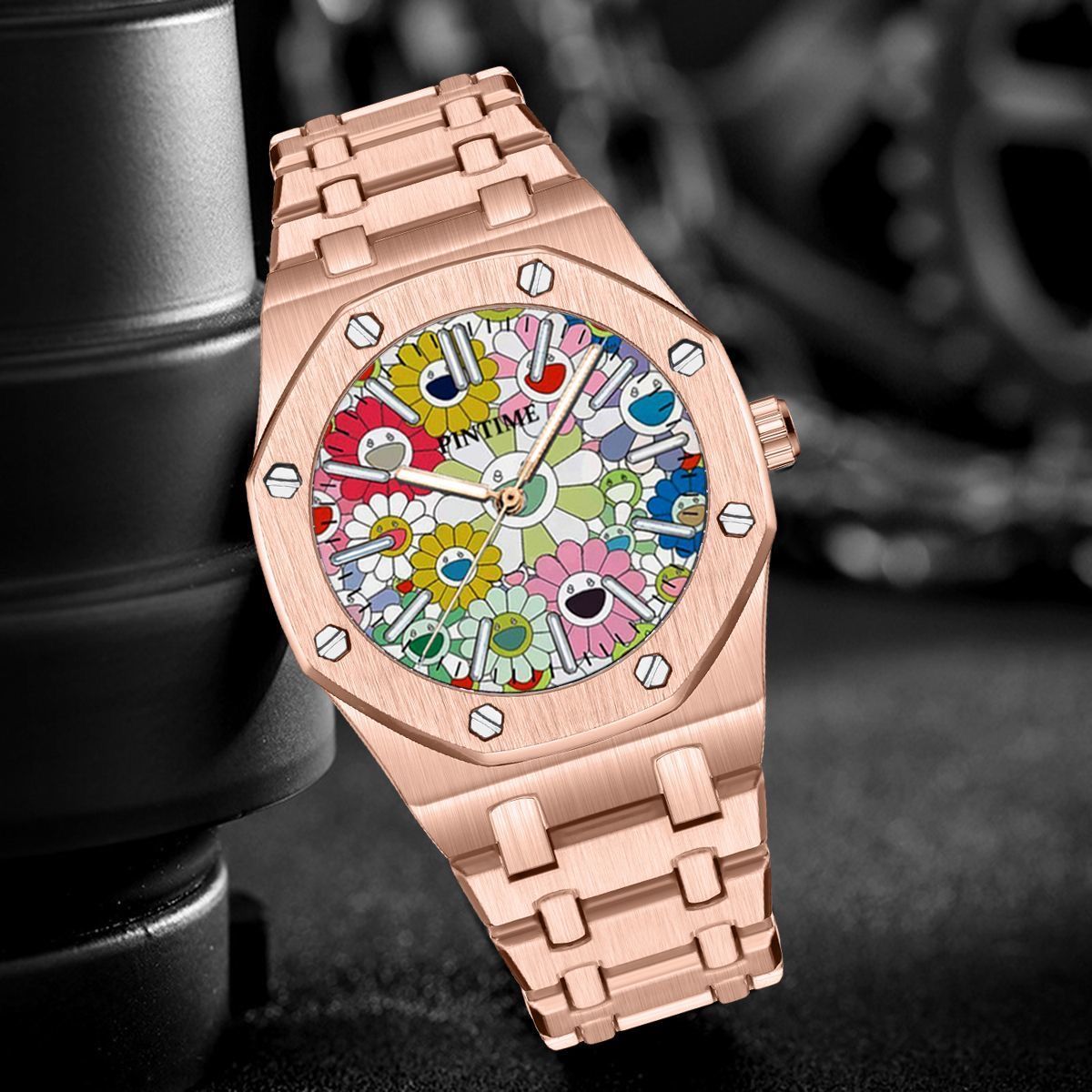 Trendy Sunflower Graffiti Men' - Street Fashion Graffiti บทวิจารณ์และราคา
