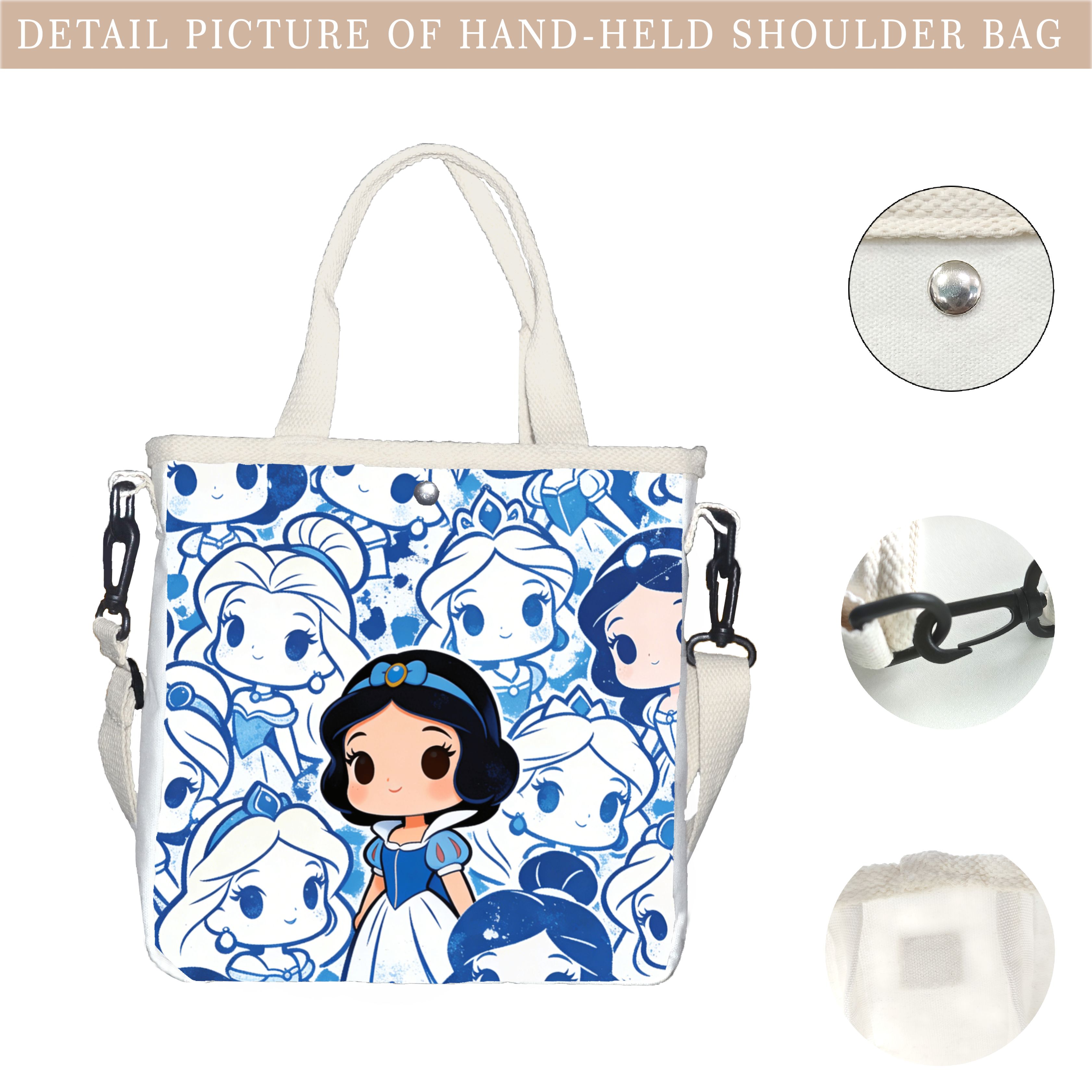 Cartoon snow white Characters  - Tote Bag Canvas Print บทวิจารณ์และราคา