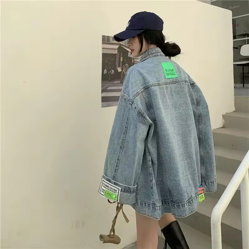 2025 New Fashion Denim Jacket  - Street Fashion Jeans Women บทวิจารณ์และราคา