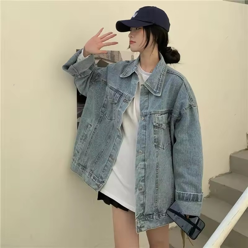 2025 New Fashion Denim Jacket  - Street Fashion Jeans Women บทวิจารณ์และราคา